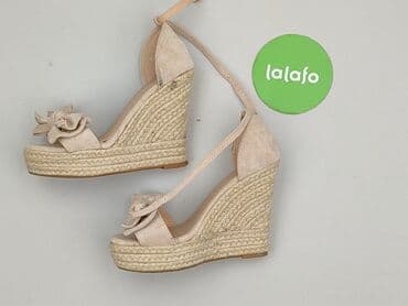 stradivarius pomarańczowe buty na obcasie: Sandały damskie, 37 — 3