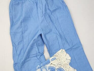 szerokie spodnie do kolan: Material trousers for women, size S — 2