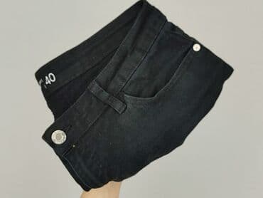 czarne krótkie spodenki jeansowe: Denim Co, Szorty damskie, rozmiar M — 7