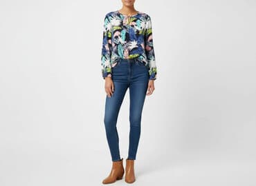 bluzka hawajska damska: Blue, Bluzka damska, rozmiar L — 6