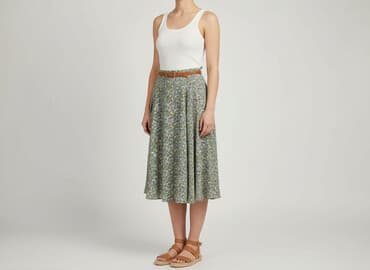 spódniczka rozkloszowane falbaną: Spódnica damska, rozmiar S — 1