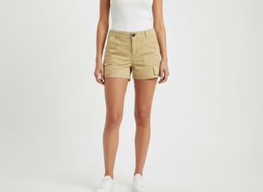 spodnie moro cargo bershka: Bershka, Szorty damskie, rozmiar S — 7