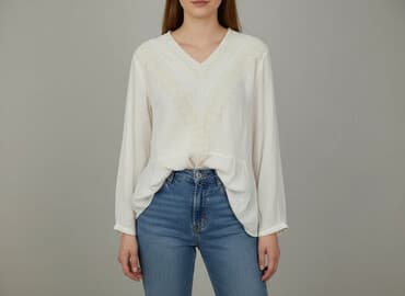 białe bluzki koronkowe duże rozmiary: Reserved, Bluzka damska, rozmiar M — 1