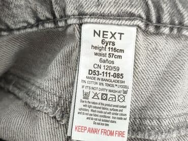 srebrne bluzki eleganckie: Spodnie jeansowe, Next, 5-6 lat, 110/116, stan - Bardzo dobry — 4