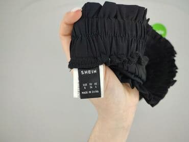 czarne spodnie z wysokim stanem reserved: Shein, Spodnie materiałowe damskie, S — 4