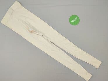 legginsy beżowe prążkowane: Leggings, Legginsy rozmiar XS — 3