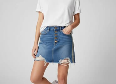 spódnice z łańcuchem bershka: Bershka, Spódnica damska, rozmiar S — 6