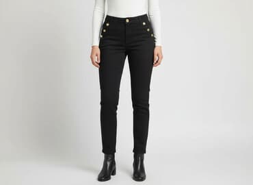 c a spodnie damskie z wysokim stanem: Spodnie materiałowe damskie, rozmiar M — 1