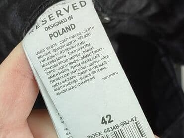 krótkie spodenki damskie jeansowe czarne: Denim, Szorty damskie, rozmiar XL — 5