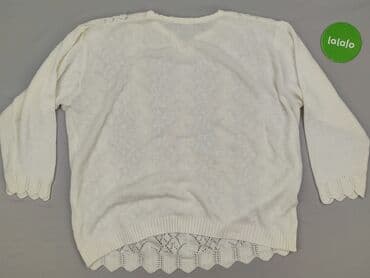 bluzki basic z dekoltem v: Women`s sweater, size 3XL (EU 46) — 3