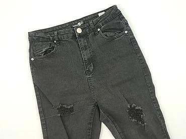 czarne jeansy pull: Boohoo, Jeansy damskie, rozmiar M — 1