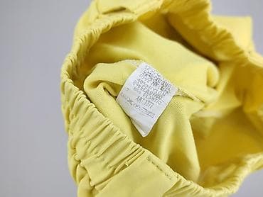 poliamid czy dobry: Żółte damskie spodnie z wysokim stanem - Krój: zwężane nogawki — 5