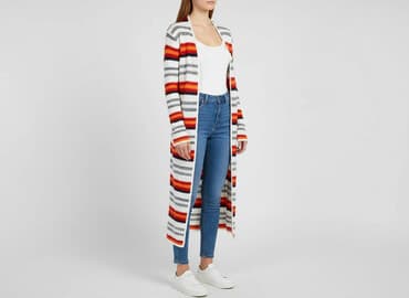 only sweter w paski: Atmosphere, Kardigan damski, L — 6