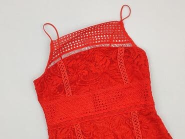 czerwona sukienka czarne rajstopy: Topshop Petite, Sukienka damska, M — 1
