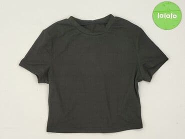 czarne t shirty damskie w serek: T-shirt damski, rozmiar S — 2