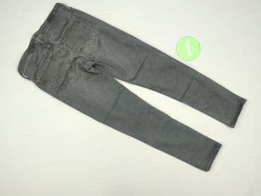 szare szerokie jeansy: Jeansy damskie, rozmiar S — 3