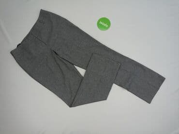 szare szerokie jeansy: F&F, Spodnie materiałowe damskie, rozmiar L — 2