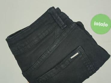 krótkie jeansowe spodenki z wysokim stanem podarte: Bershka, Szorty damskie, rozmiar XS — 6