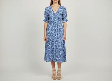 niebieska sukienki midi: Sukienka damska, rozmiar S — 1