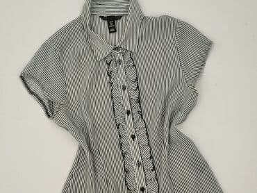 biała bluzka w czarne paski: H&M, Women's blouse, size S — 2