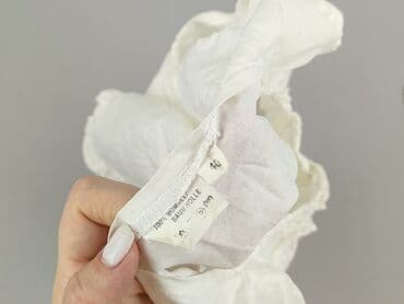 biała bluzka z dekoltem v: Women's blouse, size L — 5