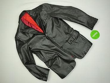 triumph: Męska marynarka skórzana w kolorze czarnym, z kontrastową podszewką w — 3
