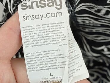 czarne krótkie spodenki sinsay: Sinsay, Szorty damskie, rozmiar L — 5
