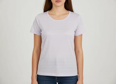 koszulka z długim rękawem w paski: T-shirt damski, rozmiar S — 6