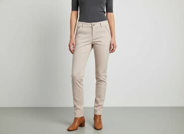 czerwone chinosy damskie: Spodnie materiałowe damskie, rozmiar S — 5