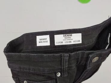 bershka buty na platformie czarne: Bershka, Jeansy damskie, rozmiar M — 4