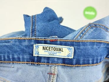 krótkie spodenki z wysokim stanem jeansowe: Szorty damskie, rozmiar M — 5