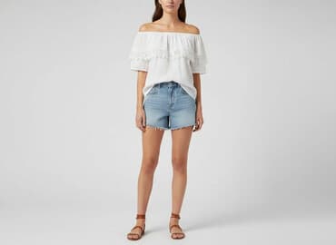 biale bluzki z gipiurą: Bluzka damska, rozmiar S — 6