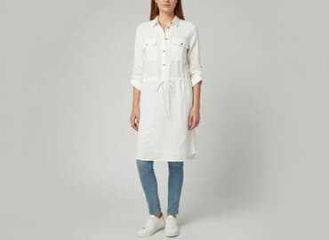 dluga biala koszula: Sukienka damska, rozmiar S — 6