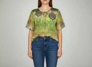 szmaragdowa bluzki damskie: Bluzka damska, rozmiar XL — 6