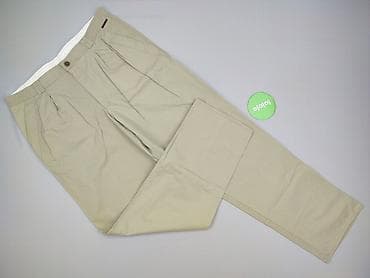 lata 2000: Męskie spodnie materiałowe w kolorze beżowym (piaskowym). - Krój — 2