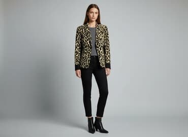 zara sweter w panterkę: Marynarka damska, rozmiar S — 5