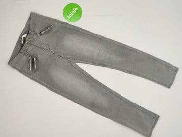 pluszowa kurtka z kapturem: Spodnie jeansowe, H&M, 10 lat, 134/140, stan - Bardzo dobry — 2