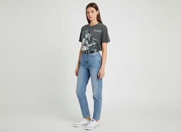 bershka t shirty barbie: Bershka, T-shirt damski, rozmiar XS — 1