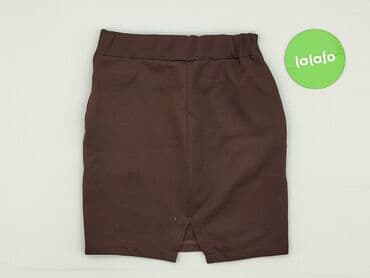 czarne spodnie woskowane z wysokim stanem: Skirt, 8 years, 122-128 cm, condition - Perfect — 3