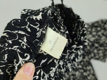 spodnie plus size: Material trousers for women, size L — 5