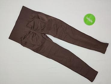 bordowy: Legginsy Sportowe damskie, rozmiar M — 3