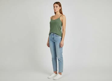 stradivarius zielona sukienka: T-shirt damski, rozmiar M — 5