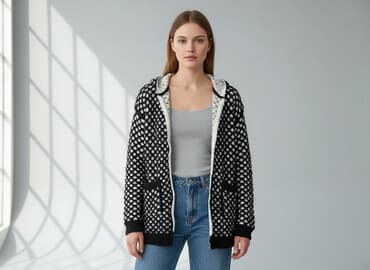 c a kurtka puchowa damska: Kardigan damski, rozmiar M — 5