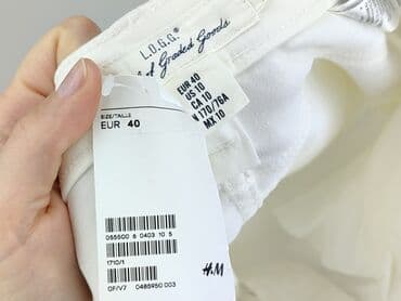 massimo dutti biale spodnie: H&M L.O.G.G., Spodnie materiałowe damskie, rozmiar L — 4