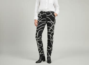 dżinsy z łańcuchem: Spodnie materiałowe damskie, rozmiar L — 1