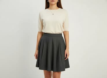 plisowane spódnice szara: Spódnica damska, rozmiar S — 1