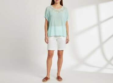 bluzka kolor miętowy: Women's blouse, size One size — 1