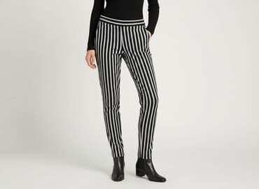 spodnie z lampasami h m: H&M, Material trousers for women, size 2XS — 1