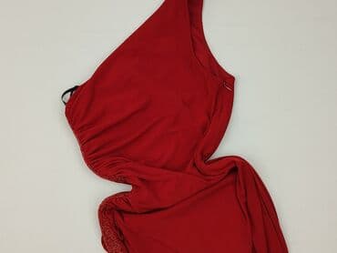 czerwona sukienki na jedno ramię: Sukienka damska, rozmiar S — 1