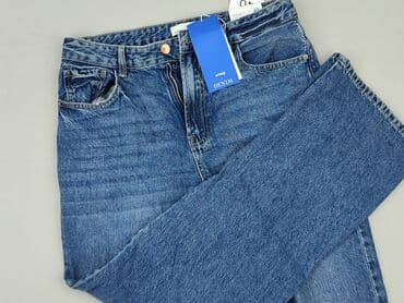 sinsay dżinsy z wysokim stanem: Denim, Jeansy damskie, rozmiar M — 9